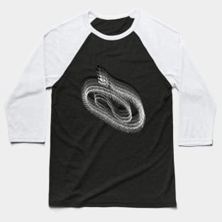 Snake skeleton / WHITE / Baseball T-Shirt